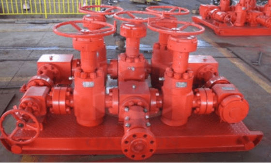 مانفولد خفه کننده آزمایش چاه نفت با کنترل فشار 3000psi و استاندارد API 16C
