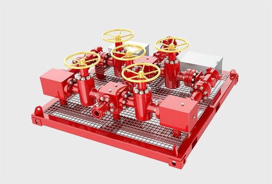 مانفولد خفه کننده آزمایش چاه نفت با کنترل فشار 3000psi و استاندارد API 16C
